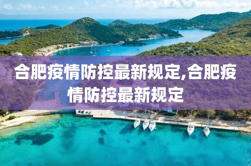 合肥疫情防控最新规定,合肥疫情防控最新规定