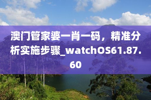 澳门管家婆一肖一码，精准分析实施步骤_watchOS61.87.60
