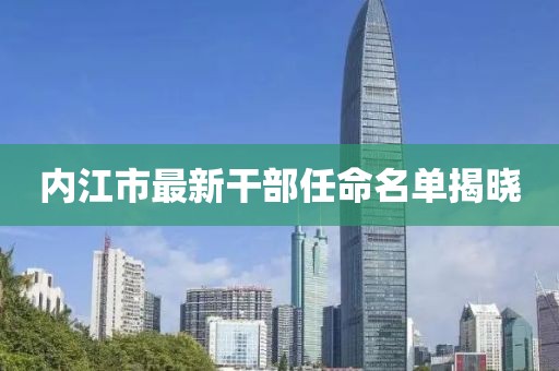 内江市最新干部任命名单揭晓