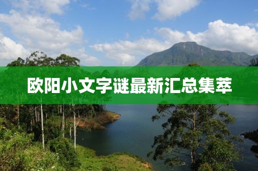 欧阳小文字谜最新汇总集萃