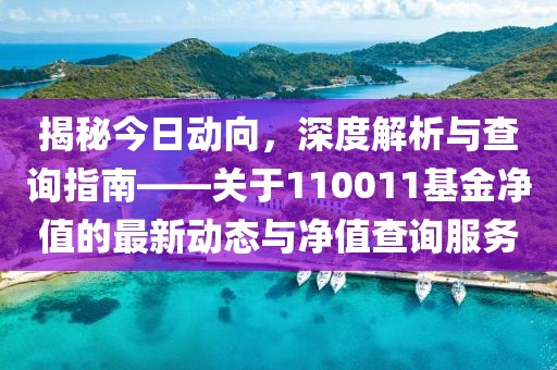 揭秘今日动向，深度解析与查询指南——关于110011基金净值的最新动态与净值查询服务