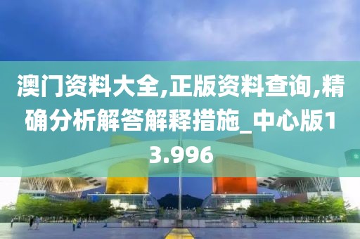 澳门资料大全,正版资料查询,精确分析解答解释措施_中心版13.996