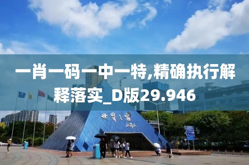 一肖一码一中一特,精确执行解释落实_D版29.946