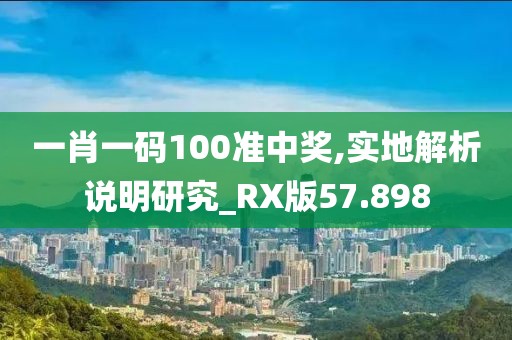 一肖一码100准中奖,实地解析说明研究_RX版57.898