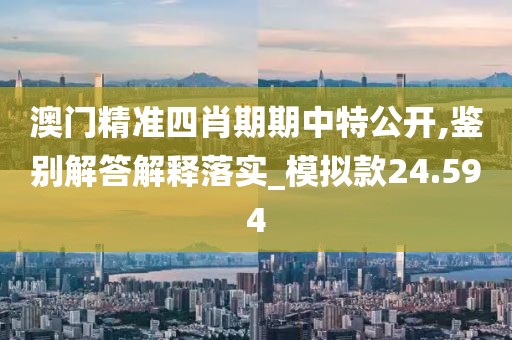 澳门精准四肖期期中特公开,鉴别解答解释落实_模拟款24.594