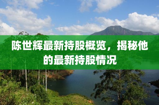 陈世辉最新持股概览，揭秘他的最新持股情况
