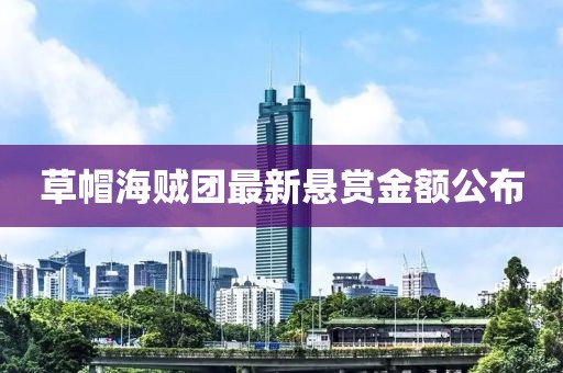 草帽海贼团最新悬赏金额公布