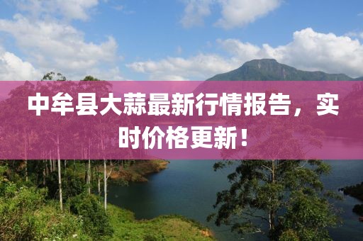 中牟县大蒜最新行情报告，实时价格更新！