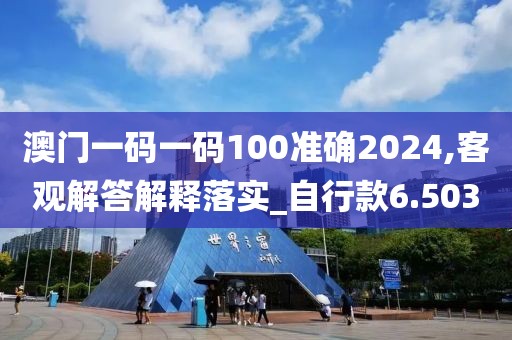 澳门一码一码100准确2024,客观解答解释落实_自行款6.503