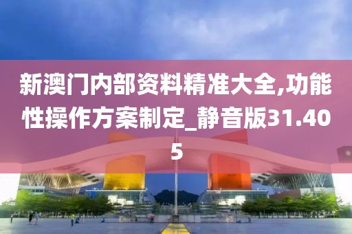 新澳门内部资料精准大全,功能性操作方案制定_静音版31.405
