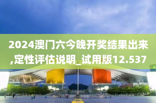 2024澳门六今晚开奖结果出来,定性评估说明_试用版12.537