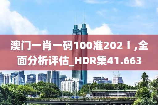 澳门一肖一码100准202ⅰ,全面分析评估_HDR集41.663