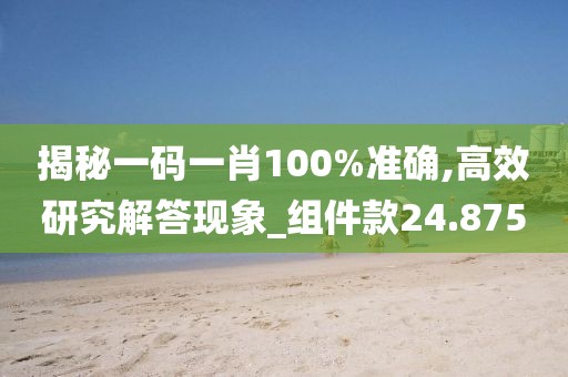 揭秘一码一肖100%准确,高效研究解答现象_组件款24.875