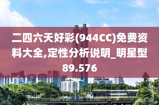 二四六天好彩(944CC)免费资料大全,定性分析说明_明星型89.576