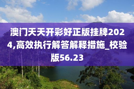 澳门天天开彩好正版挂牌2024,高效执行解答解释措施_校验版56.23