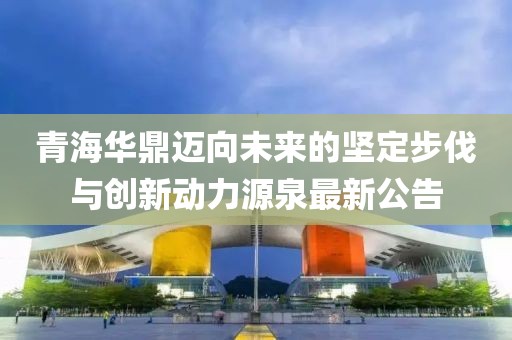 青海华鼎迈向未来的坚定步伐与创新动力源泉最新公告
