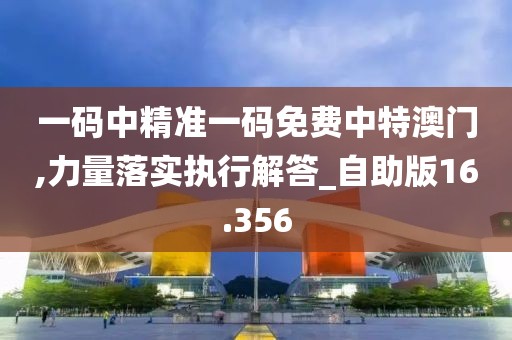 一码中精准一码免费中特澳门,力量落实执行解答_自助版16.356