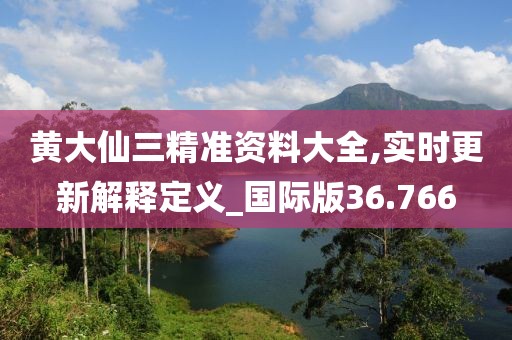 黄大仙三精准资料大全,实时更新解释定义_国际版36.766