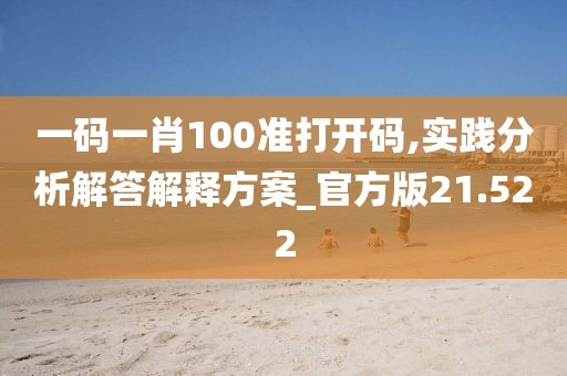 一码一肖100准打开码,实践分析解答解释方案_官方版21.522