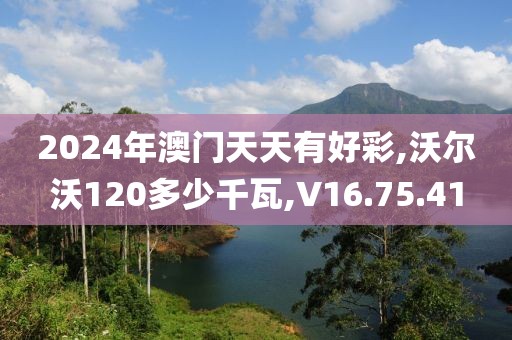 2024年澳门天天有好彩,沃尔沃120多少千瓦,V16.75.41