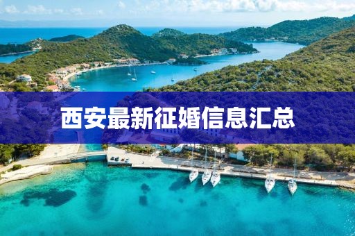 西安最新征婚信息汇总
