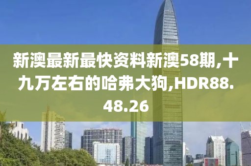 新澳最新最快资料新澳58期,十九万左右的哈弗大狗,HDR88.48.26