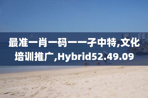 最准一肖一码一一孑中特,文化培训推广,Hybrid52.49.09