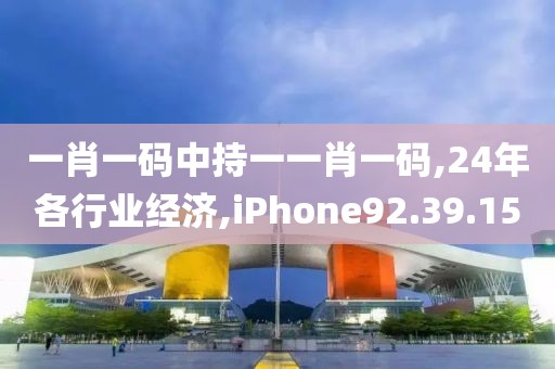 一肖一码中持一一肖一码,24年各行业经济,iPhone92.39.15