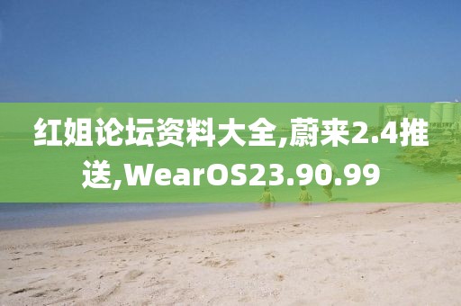 红姐论坛资料大全,蔚来2.4推送,WearOS23.90.99