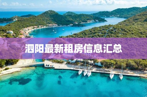 泗阳最新租房信息汇总