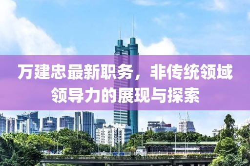 万建忠最新职务，非传统领域领导力的展现与探索