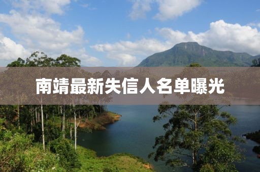 南靖最新失信人名单曝光