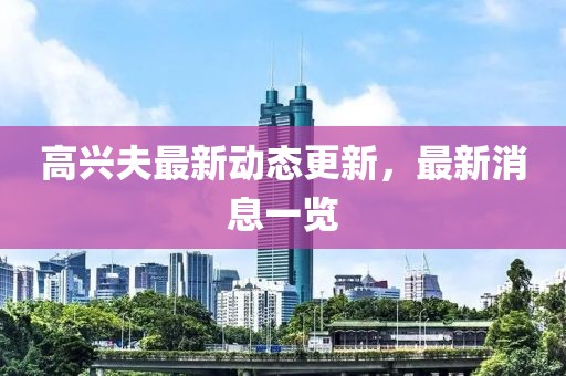 高兴夫最新动态更新，最新消息一览