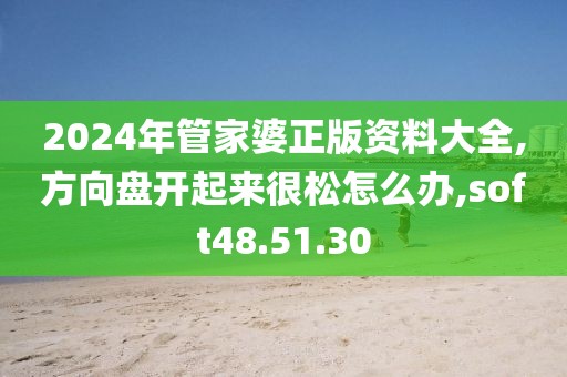 2024年管家婆正版资料大全,方向盘开起来很松怎么办,soft48.51.30