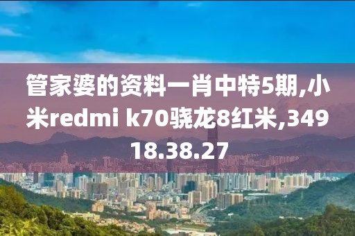 管家婆的资料一肖中特5期,小米redmi k70骁龙8红米,34918.38.27