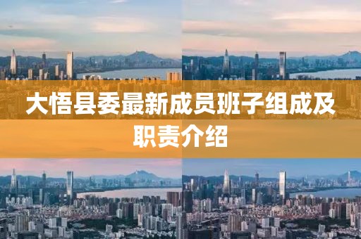 大悟县委最新成员班子组成及职责介绍