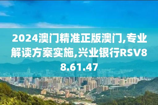 2024澳门精准正版澳门,专业解读方案实施,兴业银行RSV88.61.47