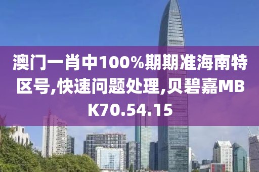澳门一肖中100%期期准海南特区号,快速问题处理,贝碧嘉MBK70.54.15
