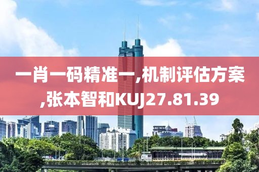 一肖一码精准一,机制评估方案,张本智和KUJ27.81.39