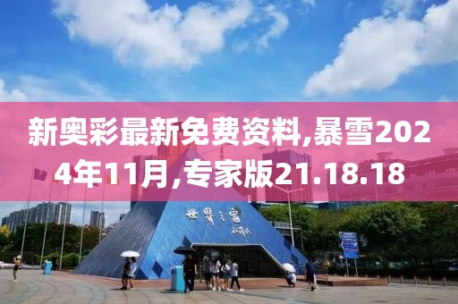 新奥彩最新免费资料,暴雪2024年11月,专家版21.18.18
