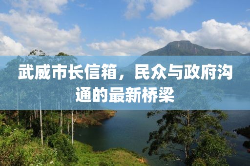 武威市长信箱，民众与政府沟通的最新桥梁