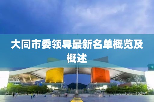 大同市委领导最新名单概览及概述