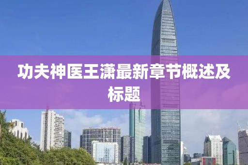功夫神医王潇最新章节概述及标题