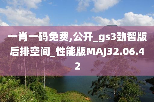 一肖一码免费,公开_gs3劲智版后排空间_性能版MAJ32.06.42