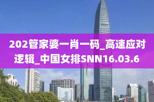 202管家婆一肖一码_高速应对逻辑_中国女排SNN16.03.6