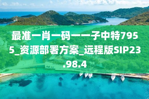 最准一肖一码一一子中特7955_资源部署方案_远程版SIP23.98.4
