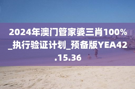 2024年澳门管家婆三肖100%_执行验证计划_预备版YEA42.15.36
