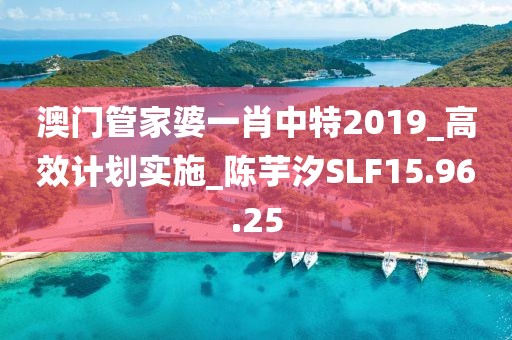澳门管家婆一肖中特2019_高效计划实施_陈芋汐SLF15.96.25