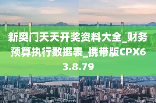 新奥门天天开奖资料大全_财务预算执行数据表_携带版CPX63.8.79
