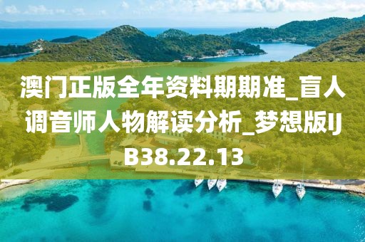 澳门正版全年资料期期准_盲人调音师人物解读分析_梦想版IJB38.22.13